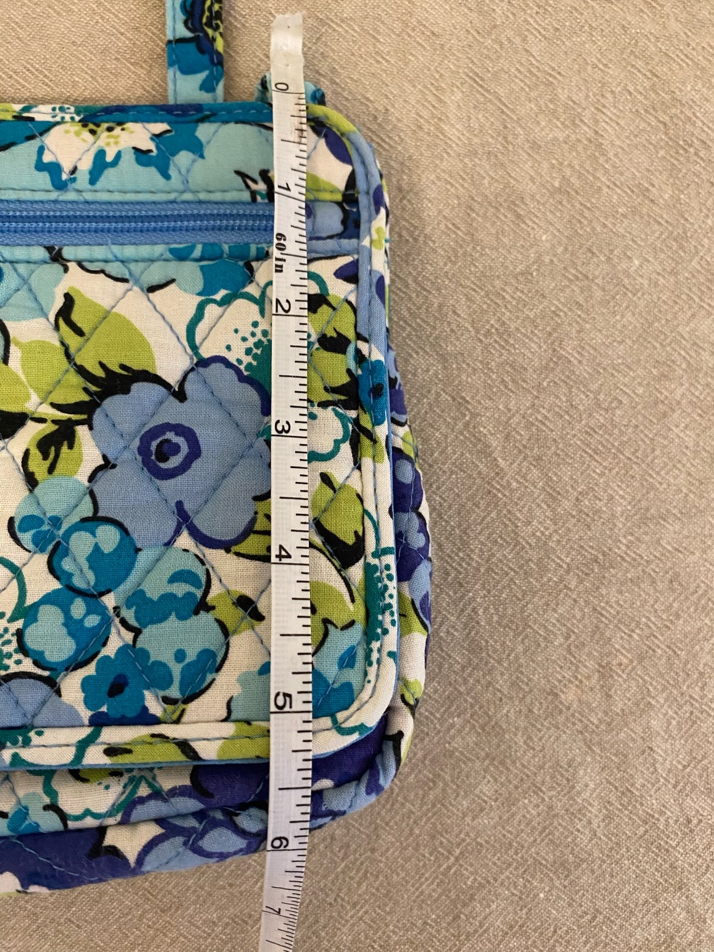 Vera Bradley Quilted Floral Crossbody Bag - Blue Multi - Picture 7 of 10